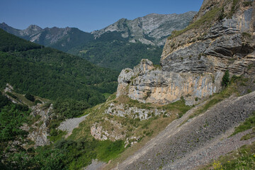 Spectacular panoramic view of a lush mountain landscape