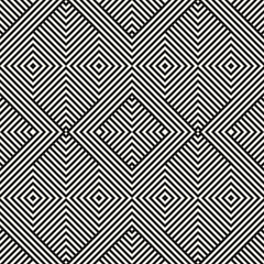 Vector geometric lines pattern. Abstract seamless striped ornament. Simple geometrical black and white stripes, squares, chevron. Modern stylish linear background. Repeat geo design for decor, print