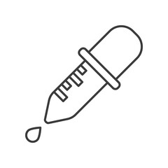 Eye dropper concept line icon. Simple element illustration. Eye dropper concept outline symbol design from medical set. Can be used for web and mobile on white background