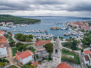 Croati - Amazing Kukljica town on the Ugljan island from drone view