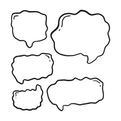 set of speech bubbles clip art