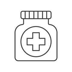 Medicine concept line icon. Simple element illustration. Medicine concept outline symbol design from medical set. Can be used for web and mobile on white background