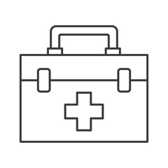 Tool boxes concept line icon. Simple element illustration. Tool boxes concept outline symbol design from medical set. Can be used for web and mobile on white background