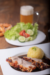 bavarian roasted pork with dumplings