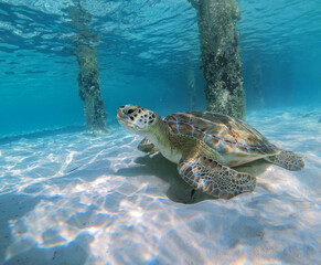 photo of Sea turtle in exuma, Bahamas