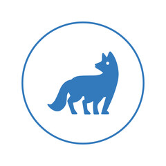 Wildlife zoo animals fox icon | Circle version icon |