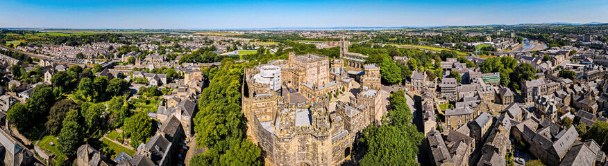 A view of Lancaster, a city on river Lune in northwest England