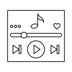 Music Player concept line icon. Simple element illustration. Music Player concept outline symbol design from music set. Can be used for web and mobile on white background