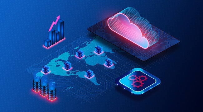Hyperscaler Cloud Service Provider Concept - Hyperscale Computing - 3D Illustration