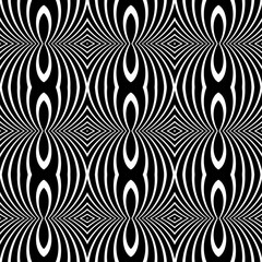 Abstract Seamless Geometric Black and White Pattern.