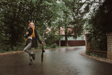 Woman with umbrella