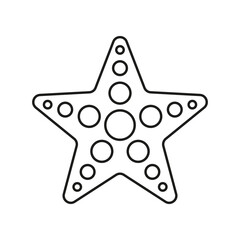 Starfish, sea life concept line icon. Simple element illustration. Starfish, sea life concept outline symbol design from summer set. Can be used for web and mobile on white background