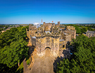 A view of Lancaster, a city on river Lune in northwest England