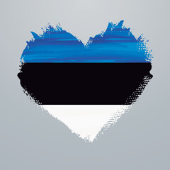 Heart shaped flag of Estonia