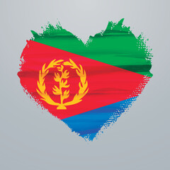 Heart shaped flag of Eritrea