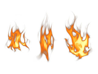 Illustration of burning fire flame