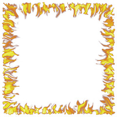 Square shape fire frame