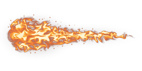 Meteorite or fire ball illustration © POKPAK