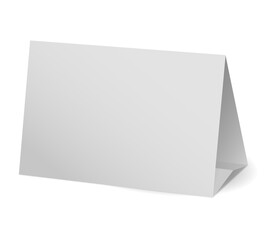 White blank paper table card