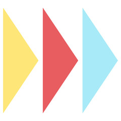 Colorful abstract arrow icon