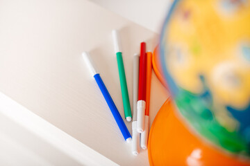 school or office supplies tools isolated on a white background
