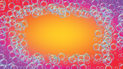 Bathtub foam. Detergent soap bubble and suds for bath. Shampoo.