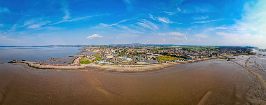 A view of Morecambe, a seaside town in the City of Lancaster district in Lancashire, England