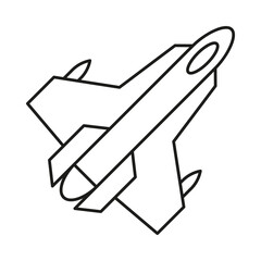 Fighter Jet concept line icon. Simple element illustration. Fighter Jet concept outline symbol design from war set. Can be used for web and mobile on white background