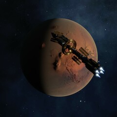3D illustration of the Mars
