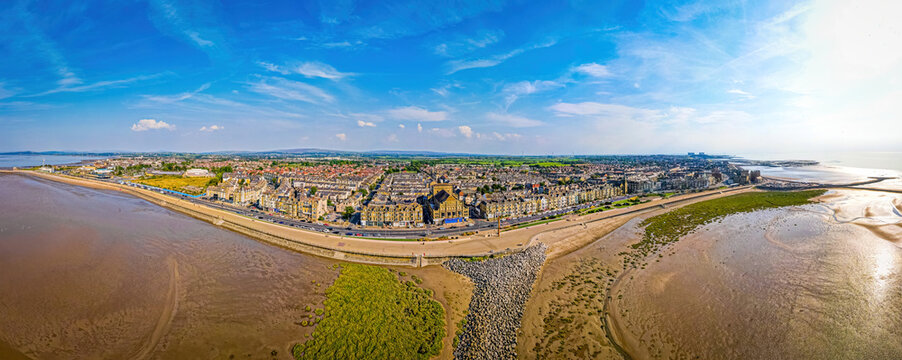 A view of Morecambe, a seaside town in the City of Lancaster district in Lancashire, England