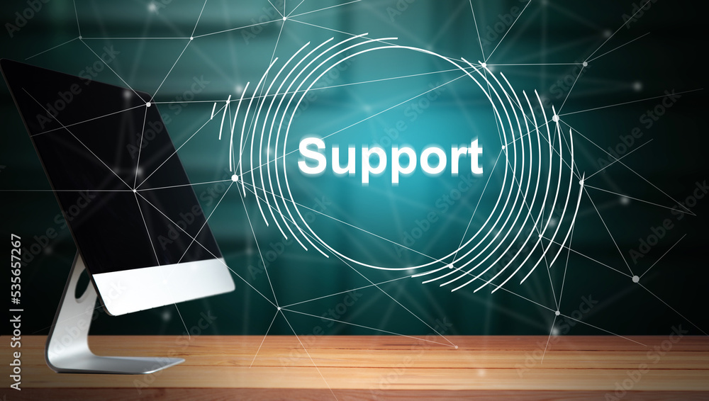 Poster support and computer