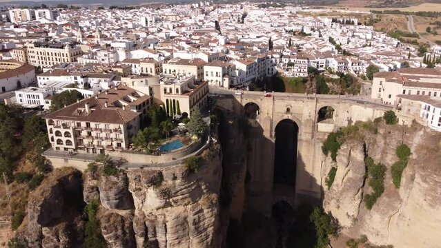 Ronda - Spain. Aerial view 4K.