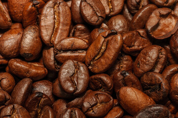 coffee beans close up view coffee beans background 