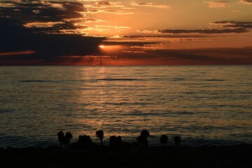 sunset on the beach