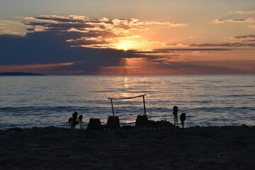 sunset on the beach