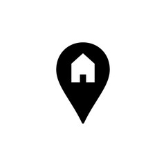 Address icon vector for web and mobile app. home location sign and symbol. pinpoint