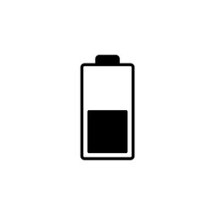 Battery icon vector for web and mobile app. battery charging sign and symbol. battery charge level