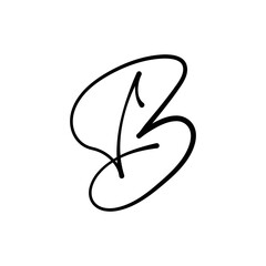 Letter B logo design for beauty business