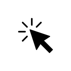 Click icon vector for web and mobile app. pointer arrow sign and symbol. cursor icon