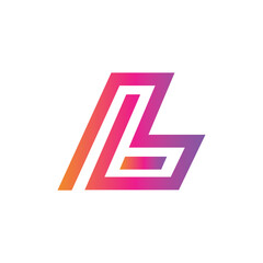 Abstract letter L logo design. Icon letter L design