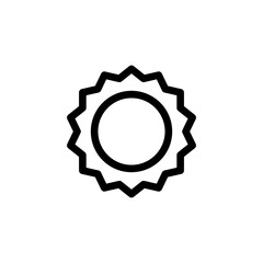 Sun icon vector for web and mobile app. Brightness sign and symbol.