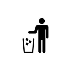 Trash icon vector for web and mobile app. trash can icon. delete sign and symbol.