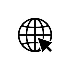 Web icon vector for web and mobile app. go to web sign and symbol. web click icon. Global search icon