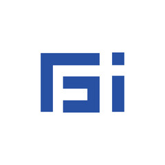 Letter FI logo design. Abstract logo design FI