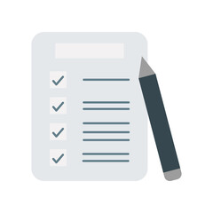 Education, homework check, pen colored icon. Simple colored element illustration. Education, homework check, pen concept symbol design from education set