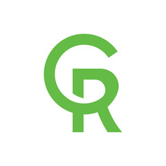Letter GR logo design. Abstract GR icon logo
