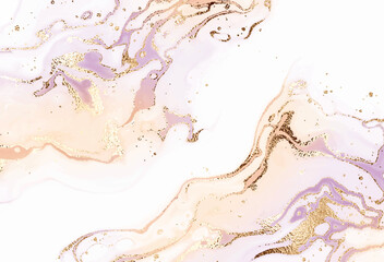 Elegant liquid marble painting background design with natural mineral texture and gold splash.