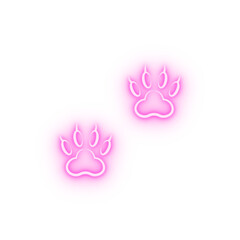 Coyote tracks neon icon