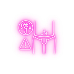 Prostate male body urethra neon icon