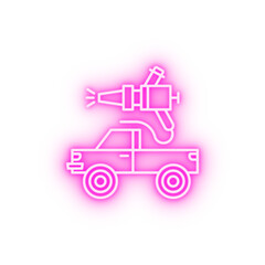 Car painting car repair neon icon